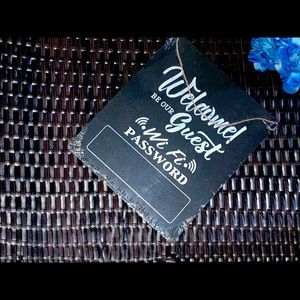 WiFi Password Guest Sign NWT!